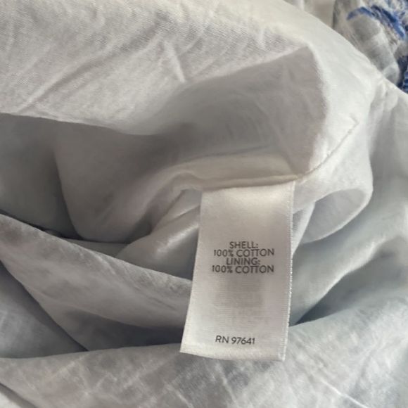 J.Jill Sleeveless White and Blue Floral Toile Lined Maxi Dress Size Small Petite - Picture 10 of 10